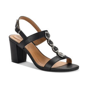 style & co penny dress sandals, size 10mus - black beauty